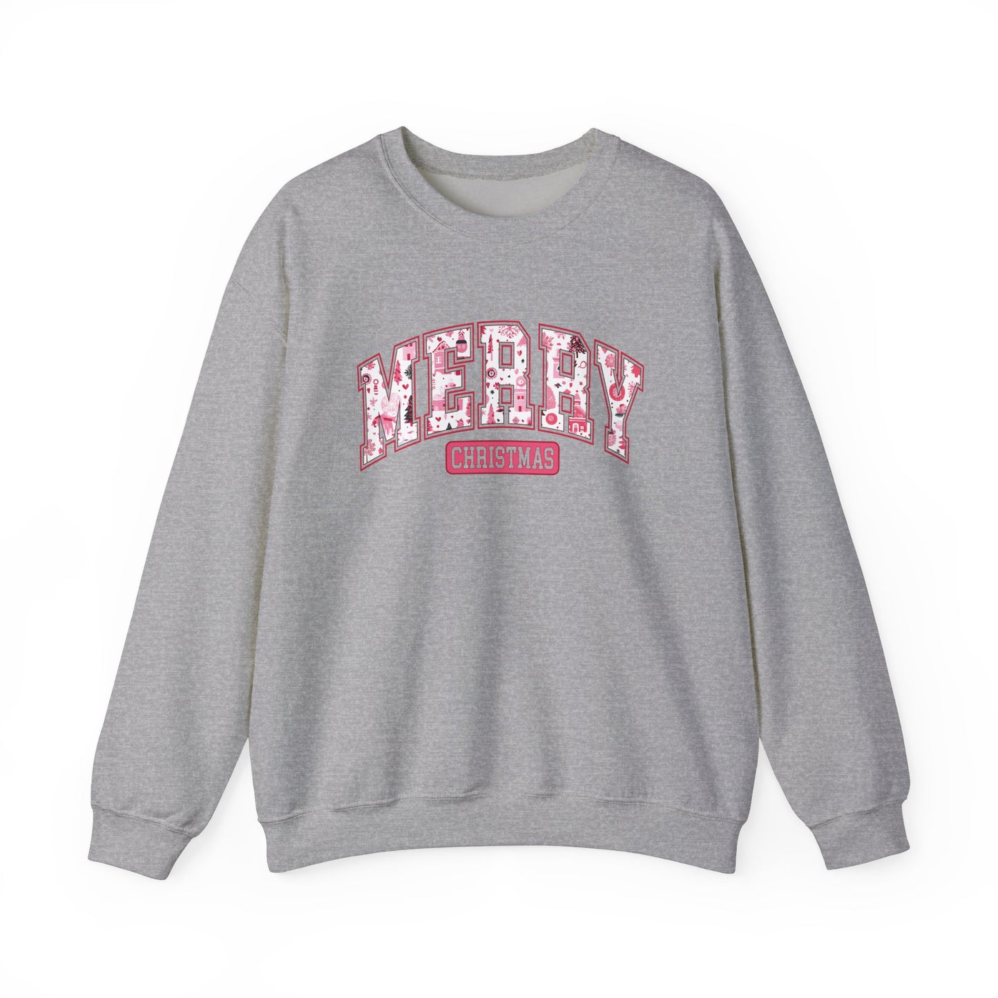 Merry Christmas Varsity Letters Crewneck Sweatshirt