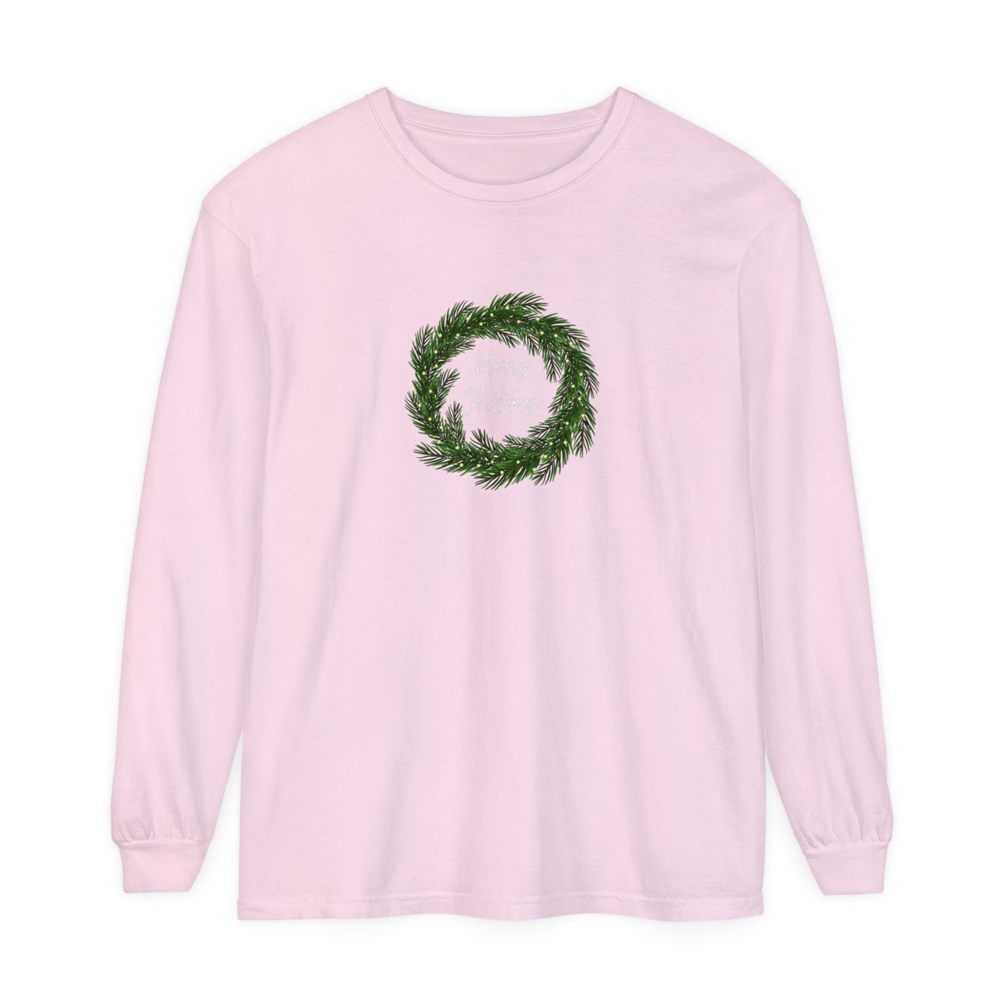 Merry Christmas Wreath Long Sleeve T-Shirt