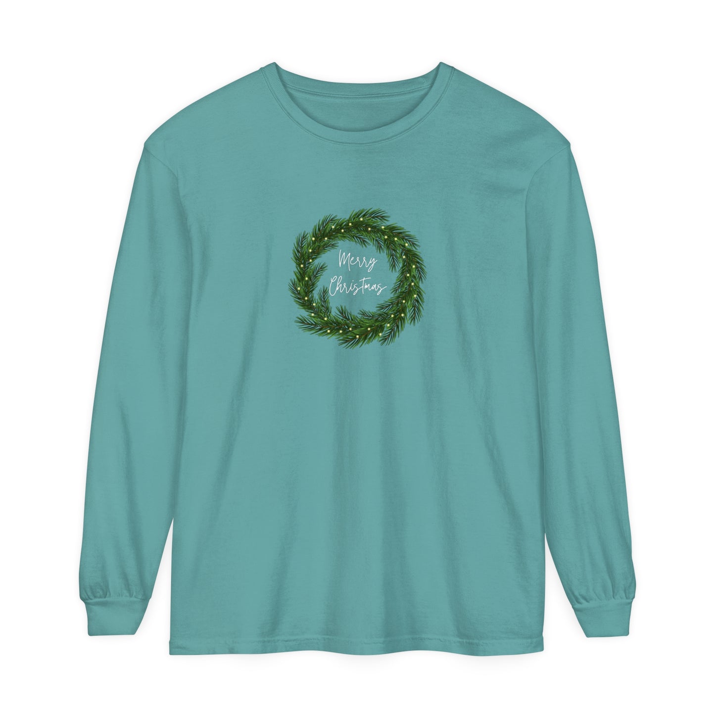 Merry Christmas Wreath Long Sleeve T-Shirt