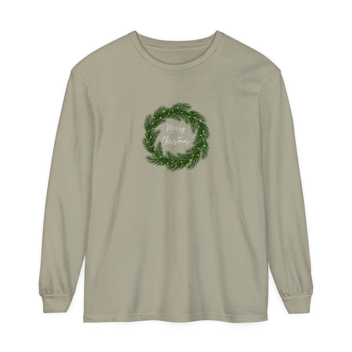 Merry Christmas Wreath Long Sleeve T-Shirt