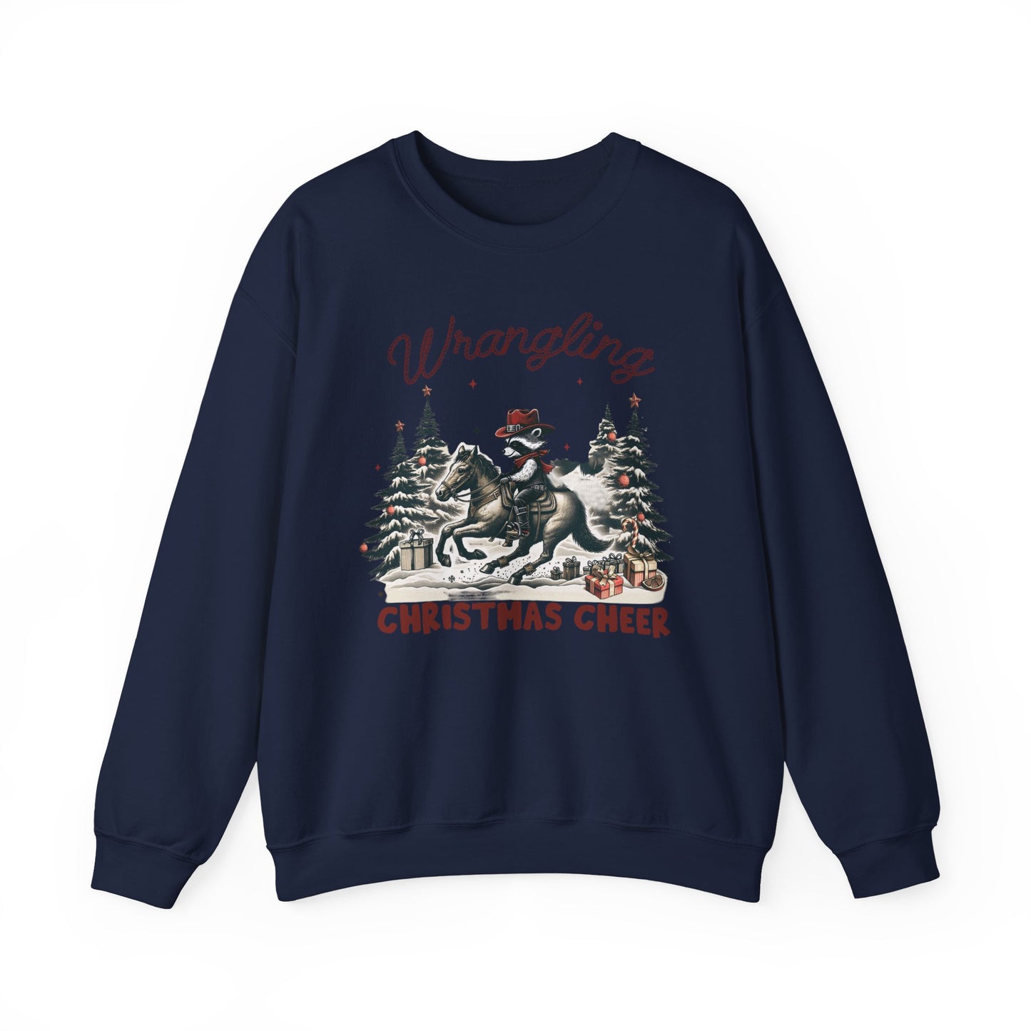 Wrangling Christmas Cheer Crewneck Sweatshirt