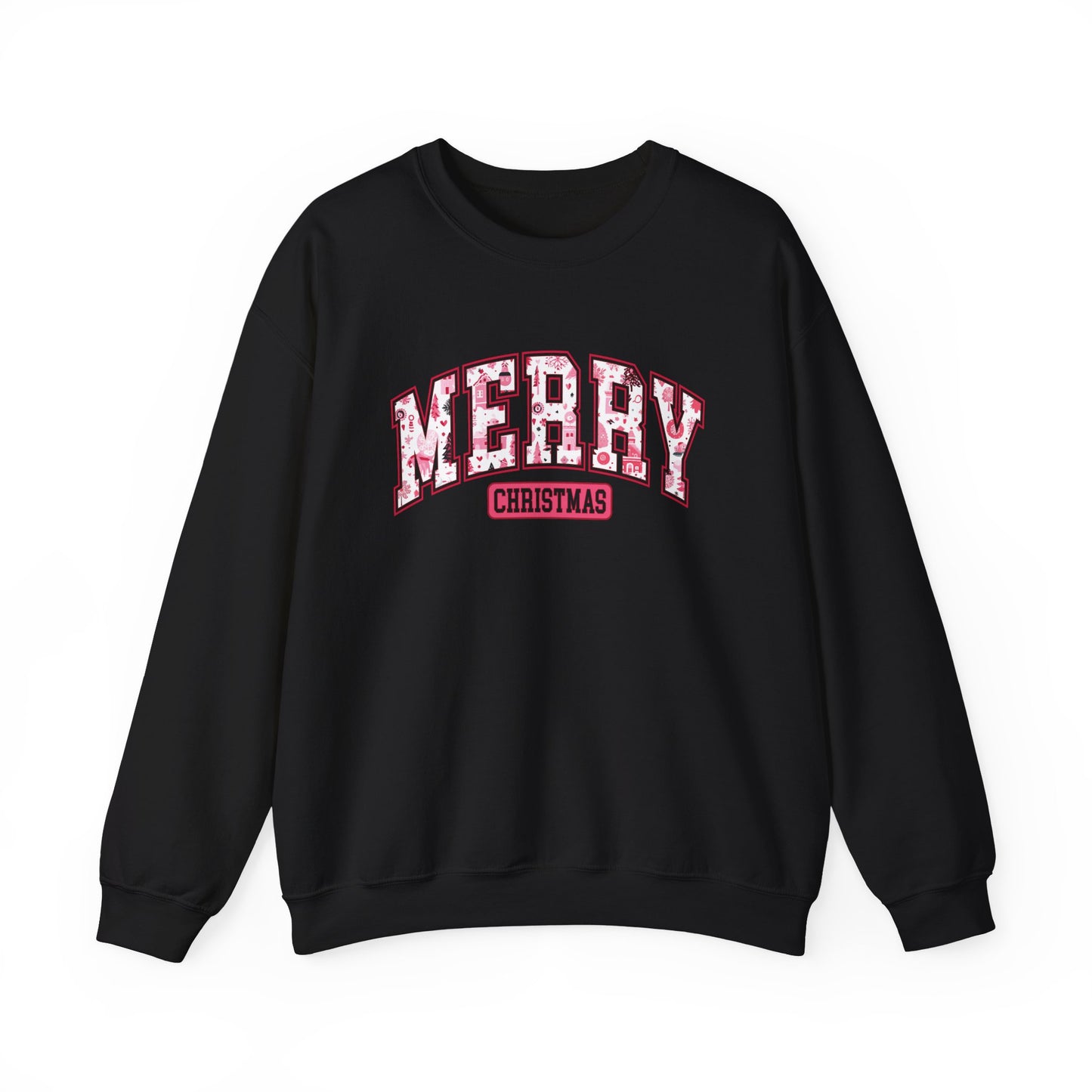 Merry Christmas Varsity Letters Crewneck Sweatshirt