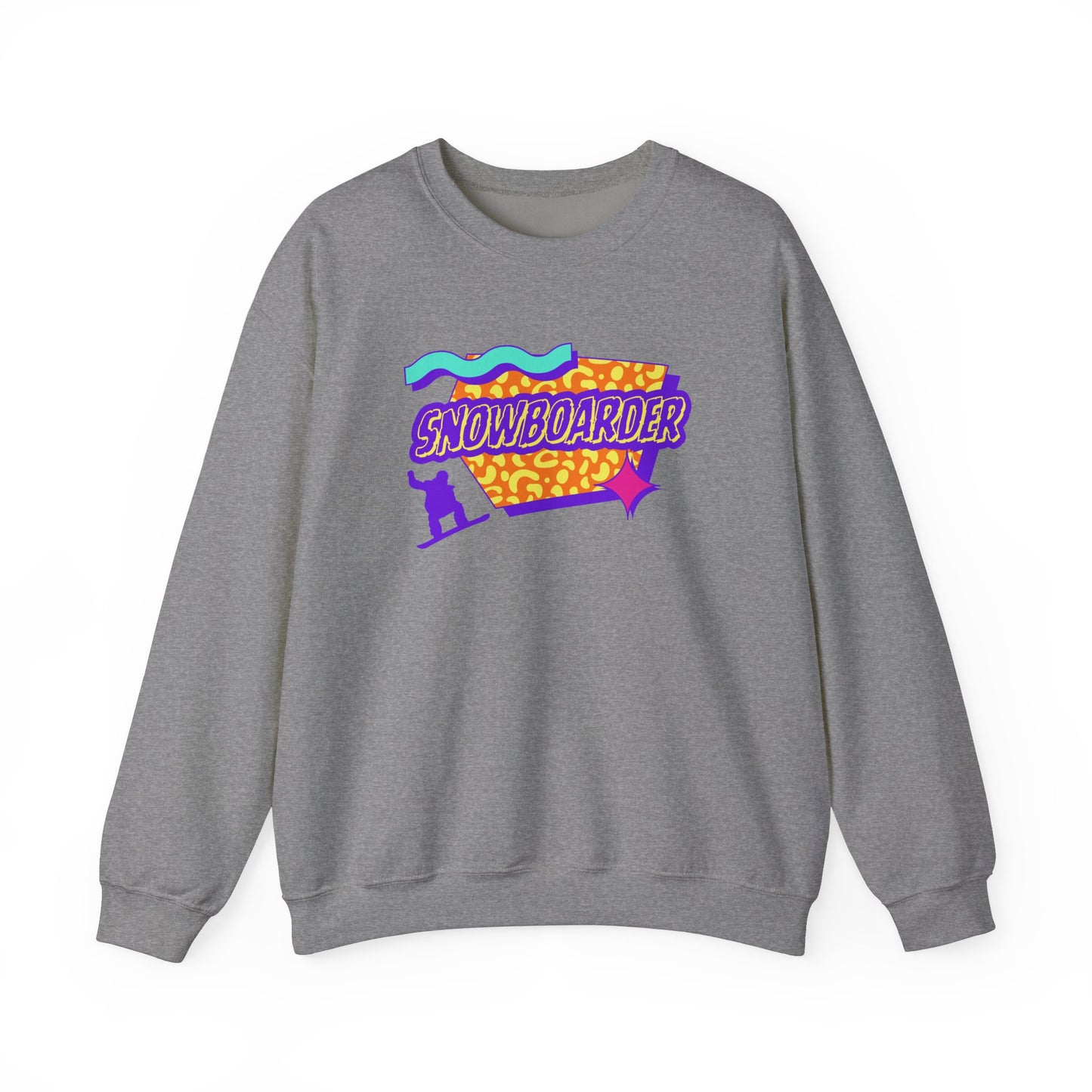 Retro Snowboarder Crewneck Sweatshirt