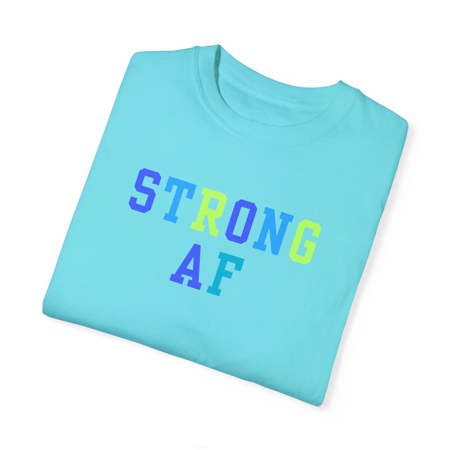 Strong AF T-Shirt (Blue/Green)