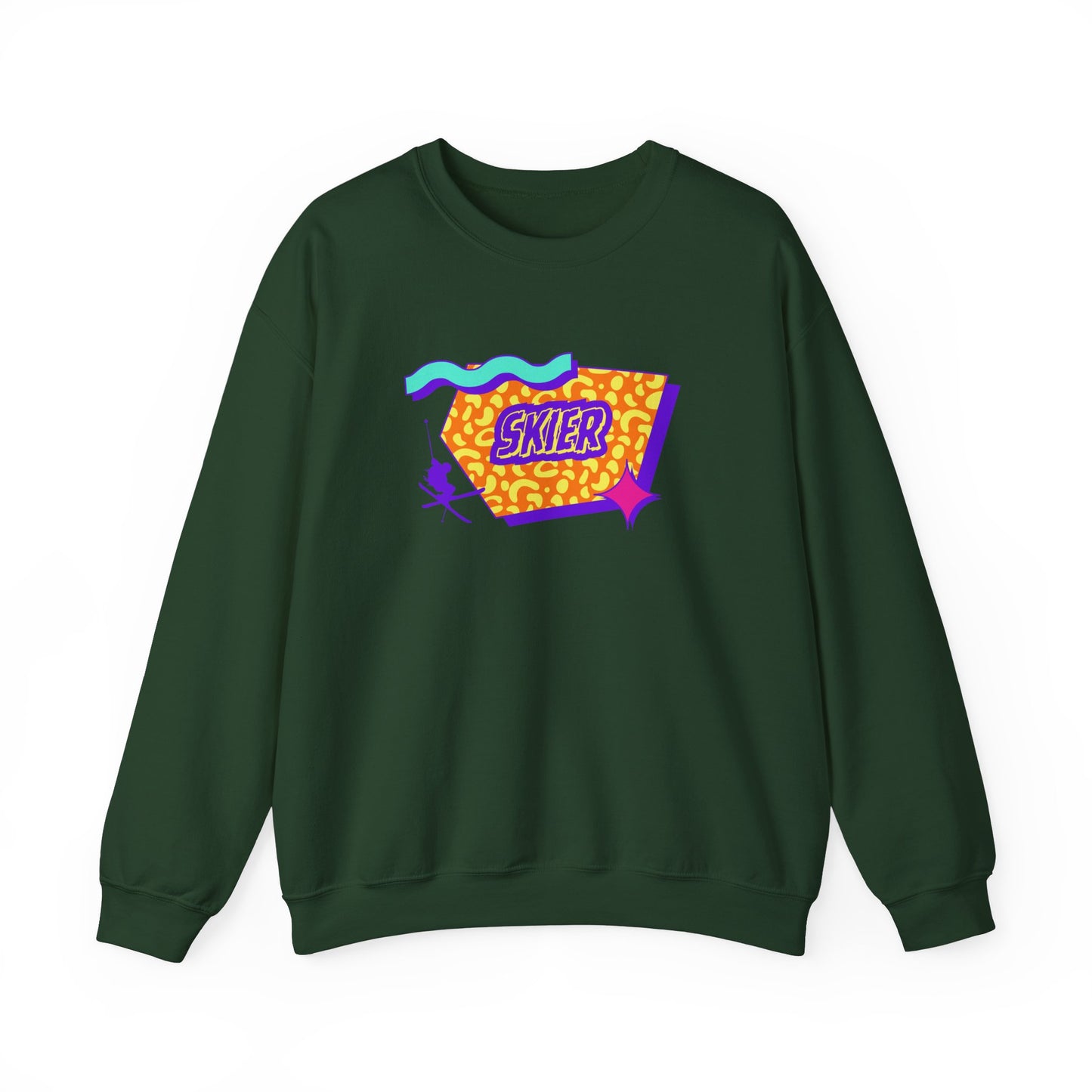 Retro Skier Crewneck Sweatshirt