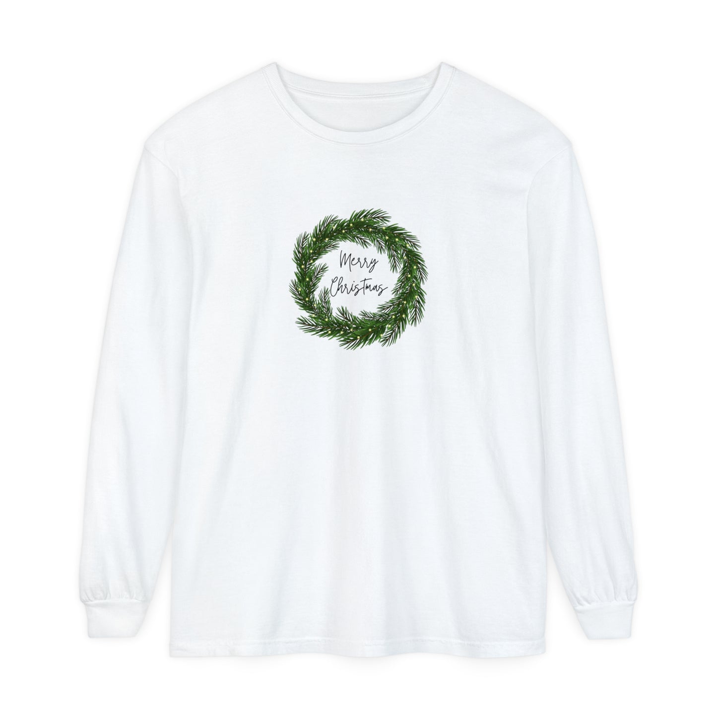 Merry Christmas Wreath Long Sleeve T-Shirt