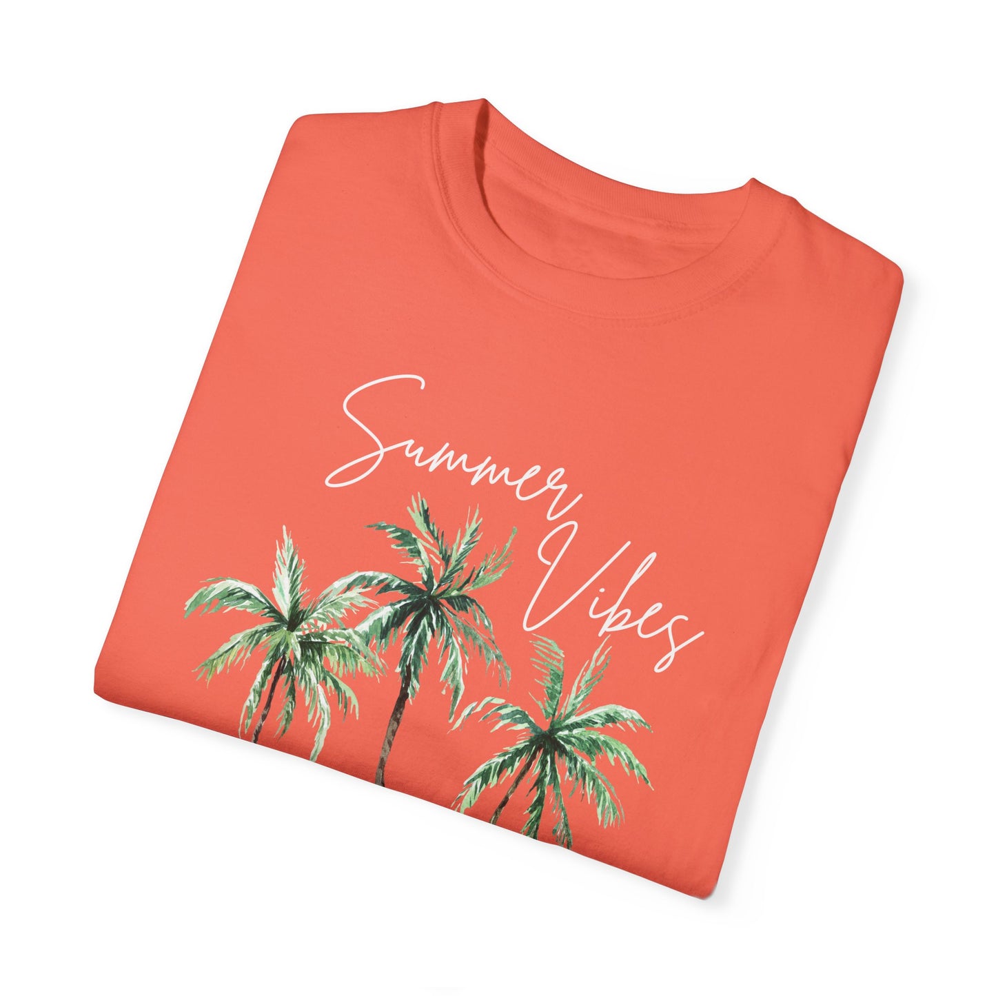 Summer Vibes Palms and Flamingos T-Shirt