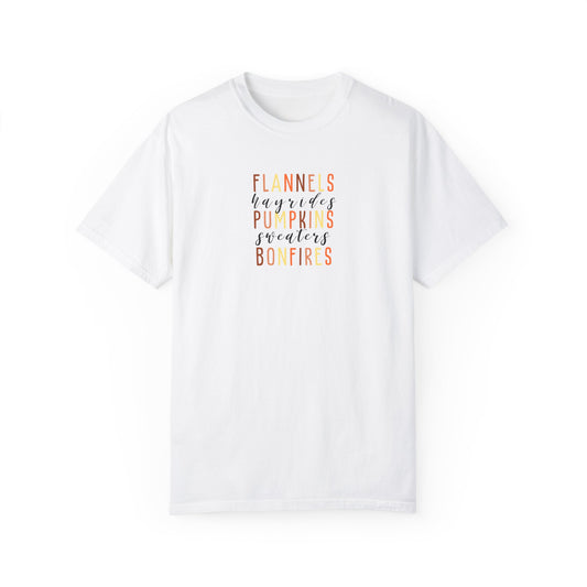 Flannels Pumpkins Bonfires T-Shirt