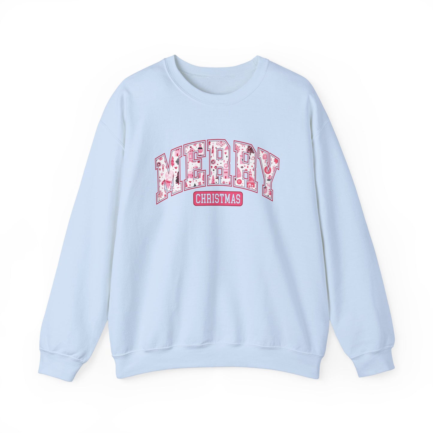 Merry Christmas Varsity Letters Crewneck Sweatshirt