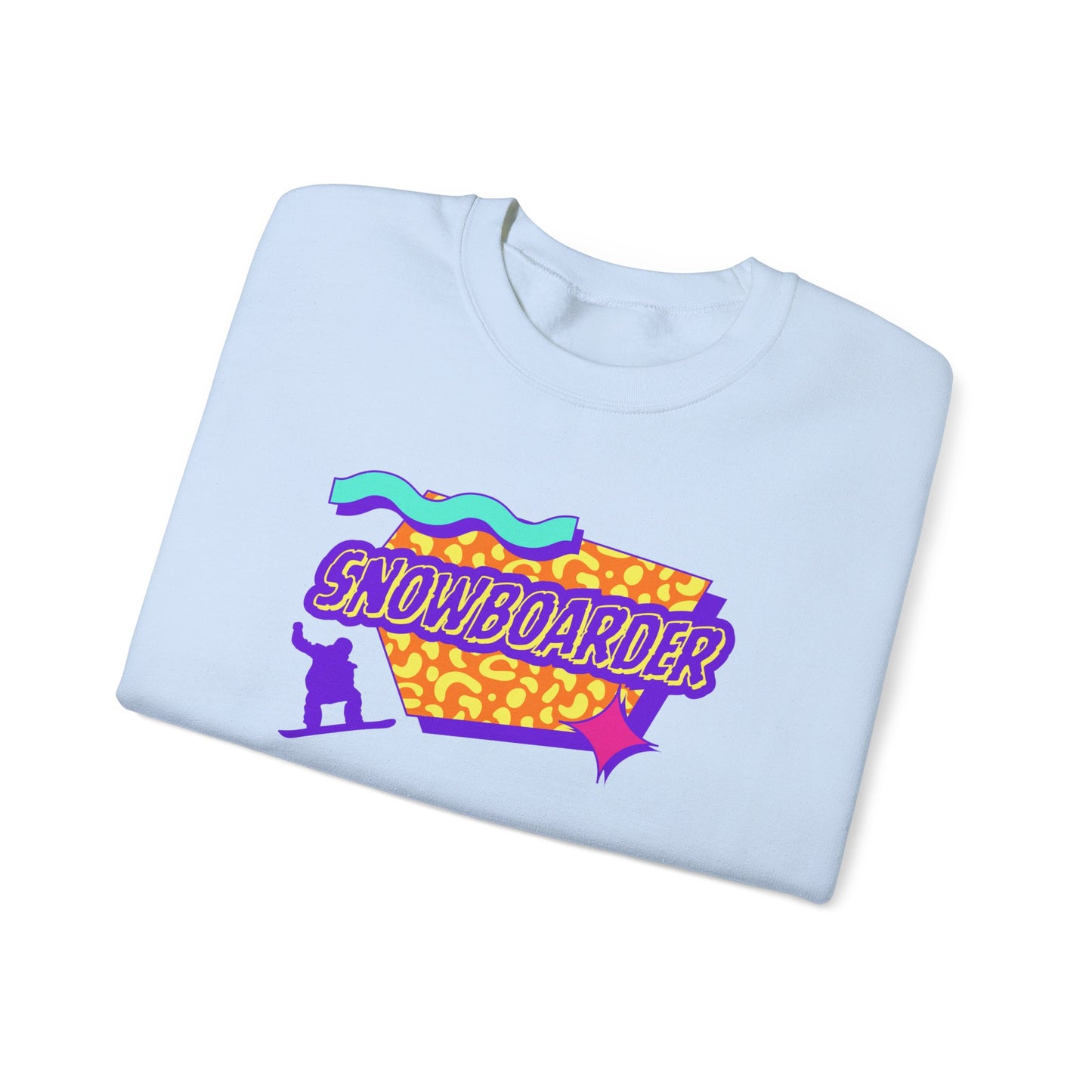 Retro Snowboarder Crewneck Sweatshirt