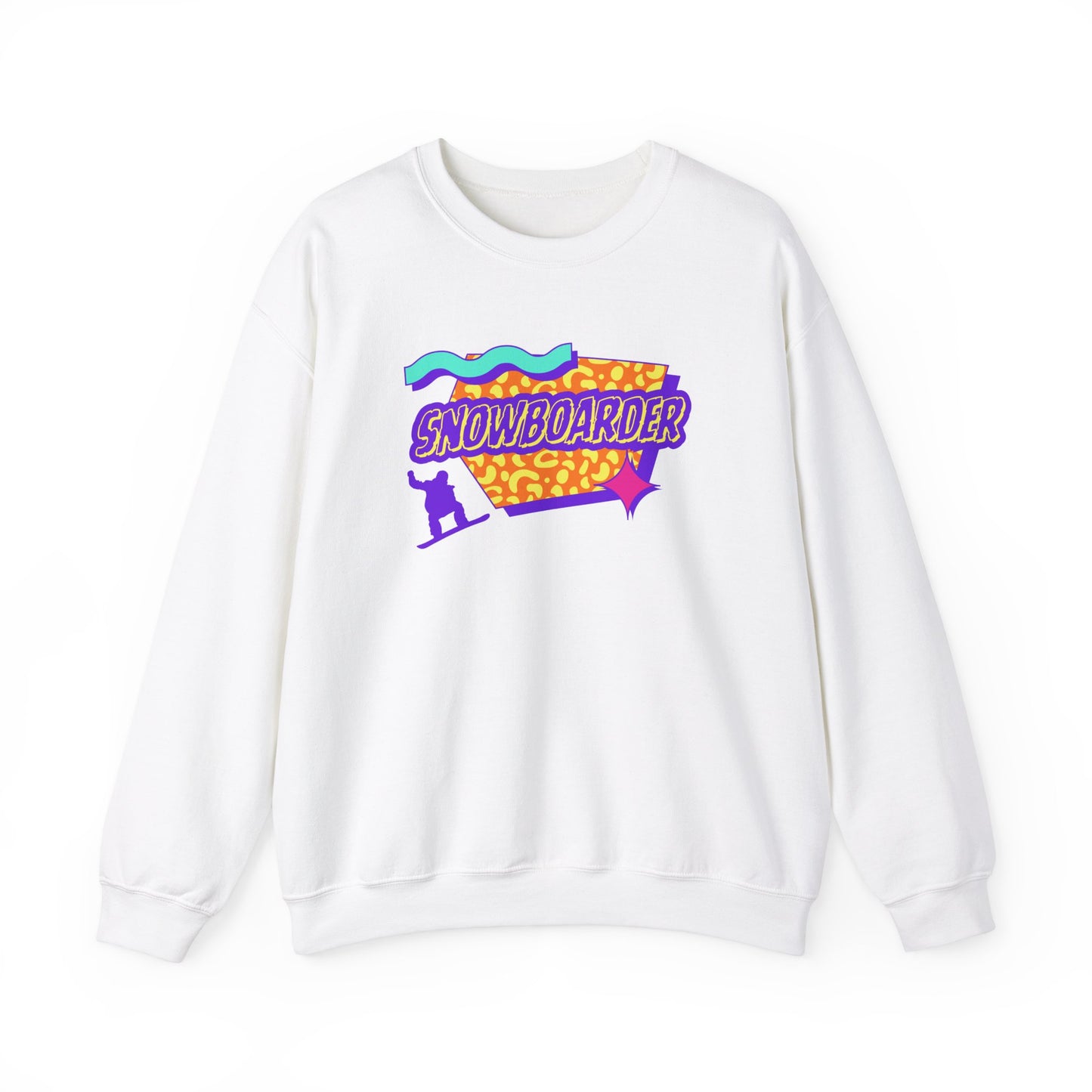 Retro Snowboarder Crewneck Sweatshirt