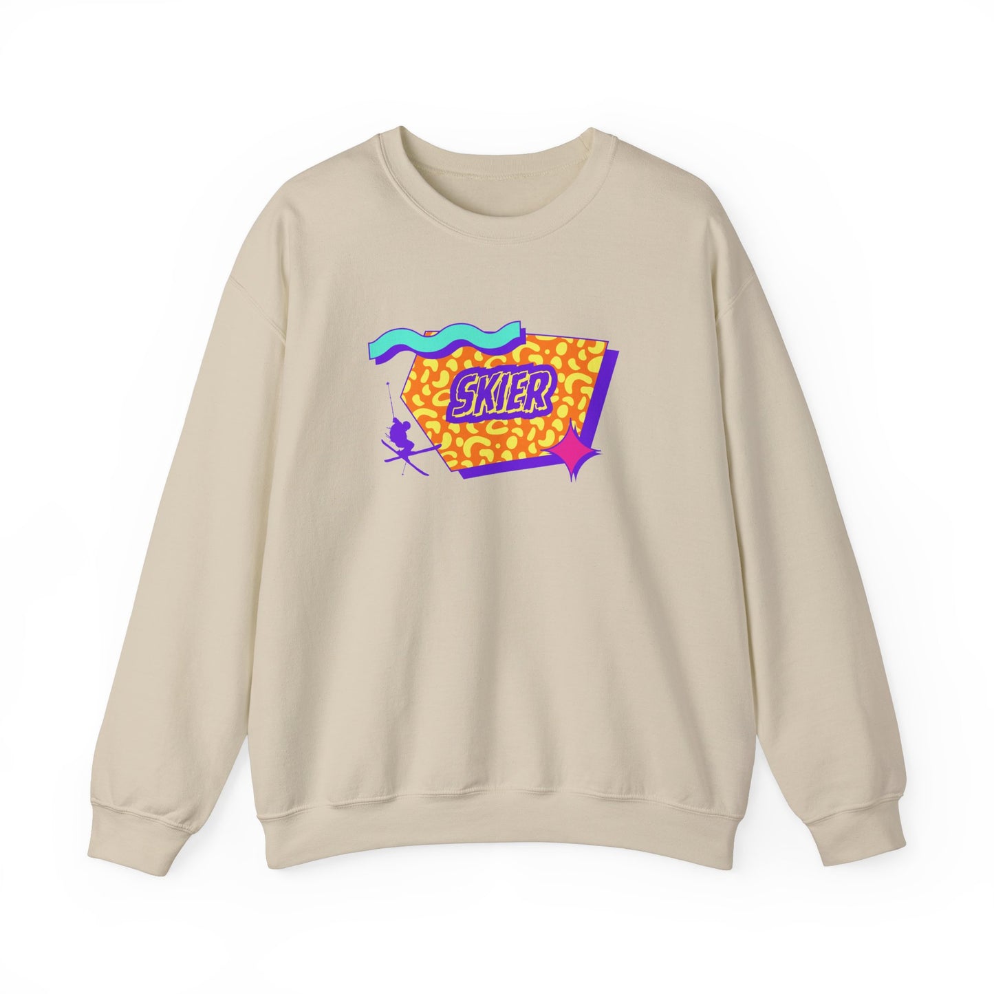 Retro Skier Crewneck Sweatshirt