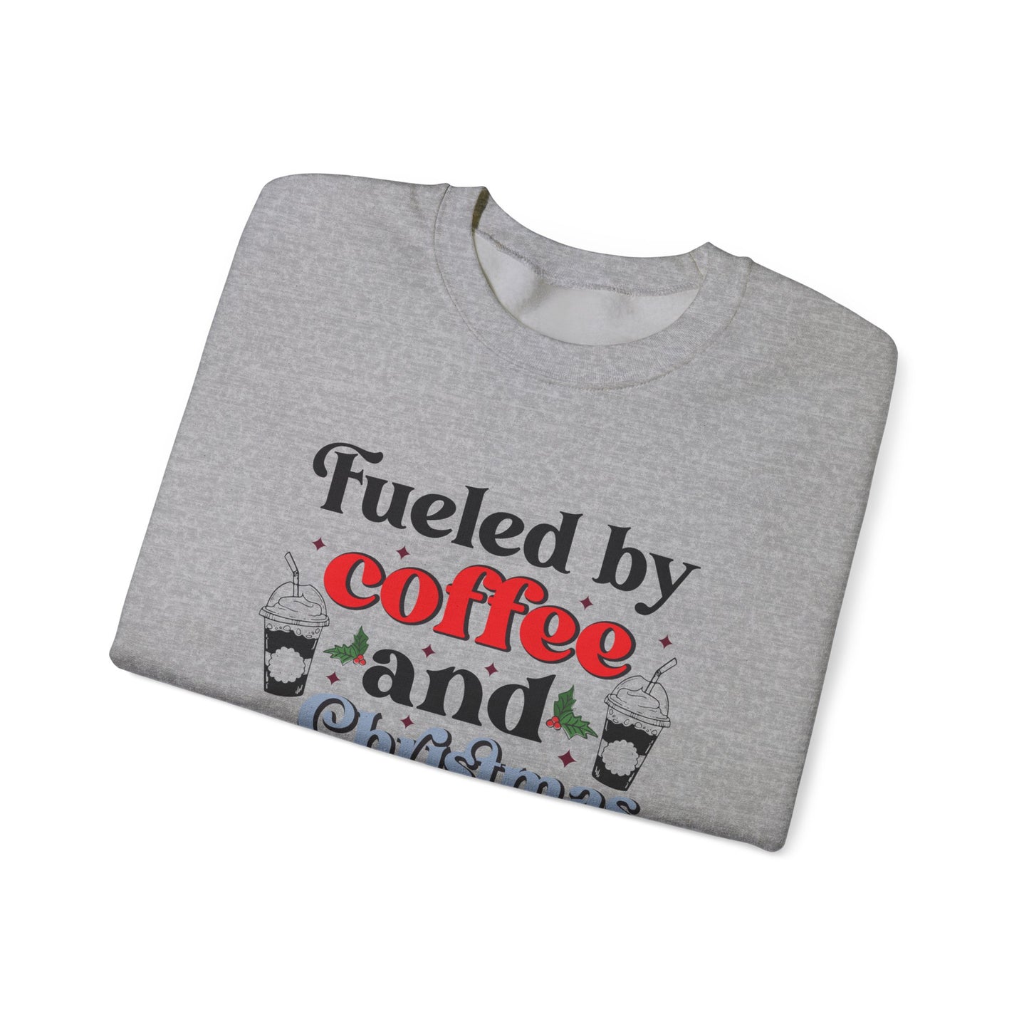 Fueled by Coffee and Christmas Cheer Crewneck Sweatshirt