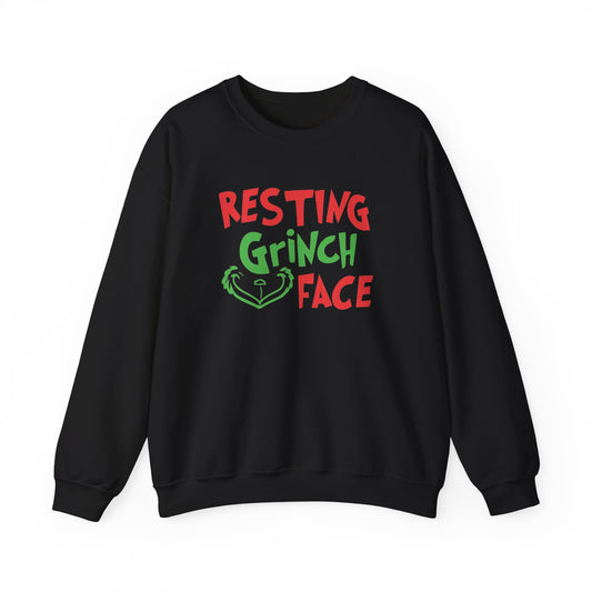 Resting Grinch Face Crewneck Sweatshirt