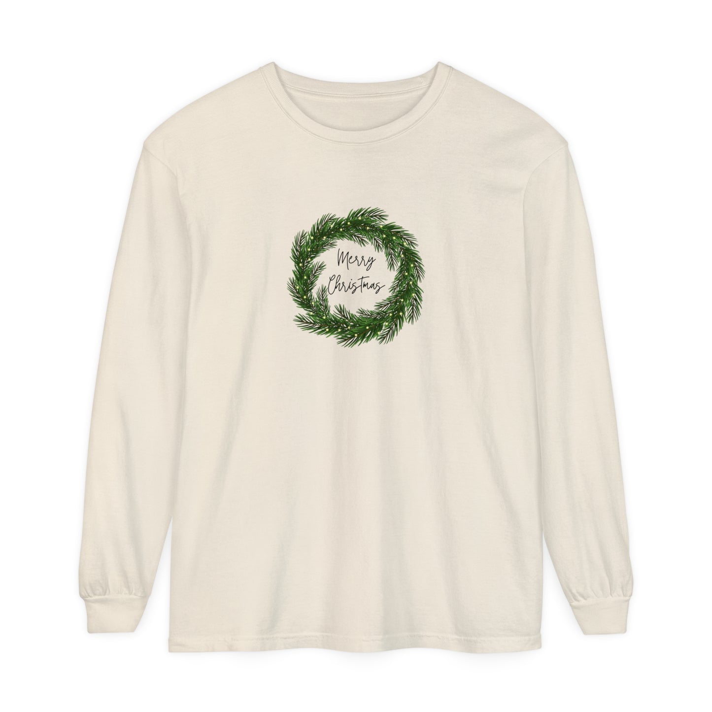 Merry Christmas Wreath Long Sleeve T-Shirt