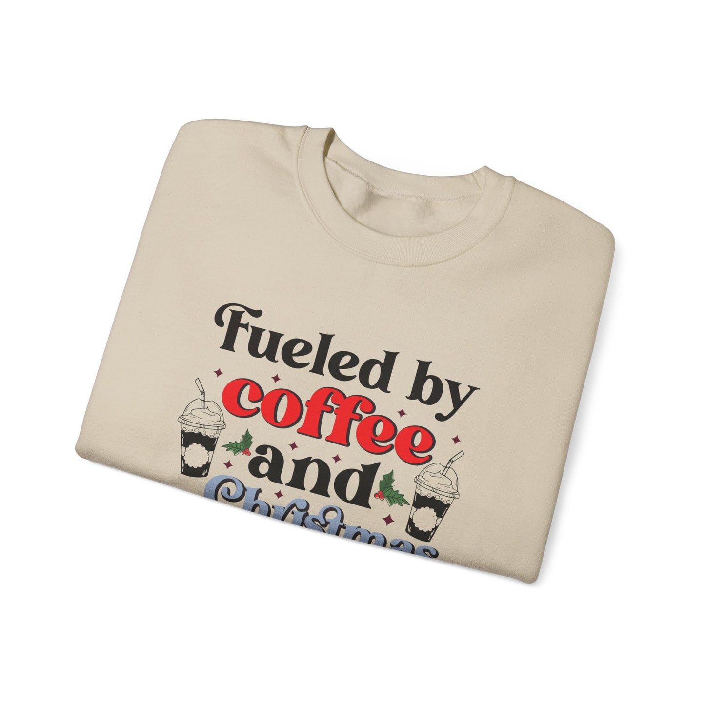 Fueled by Coffee and Christmas Cheer Crewneck Sweatshirt