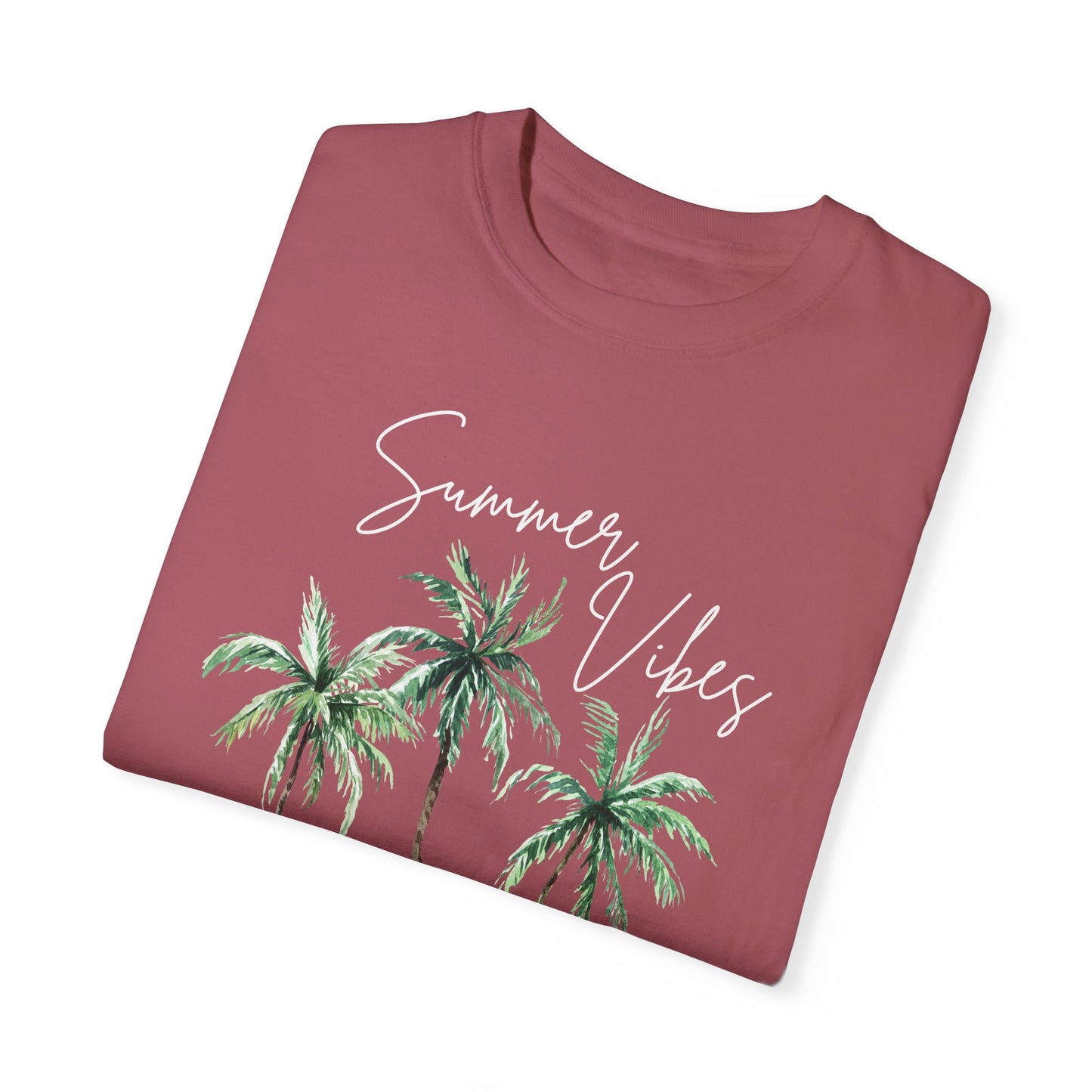 Summer Vibes Palms and Flamingos T-Shirt