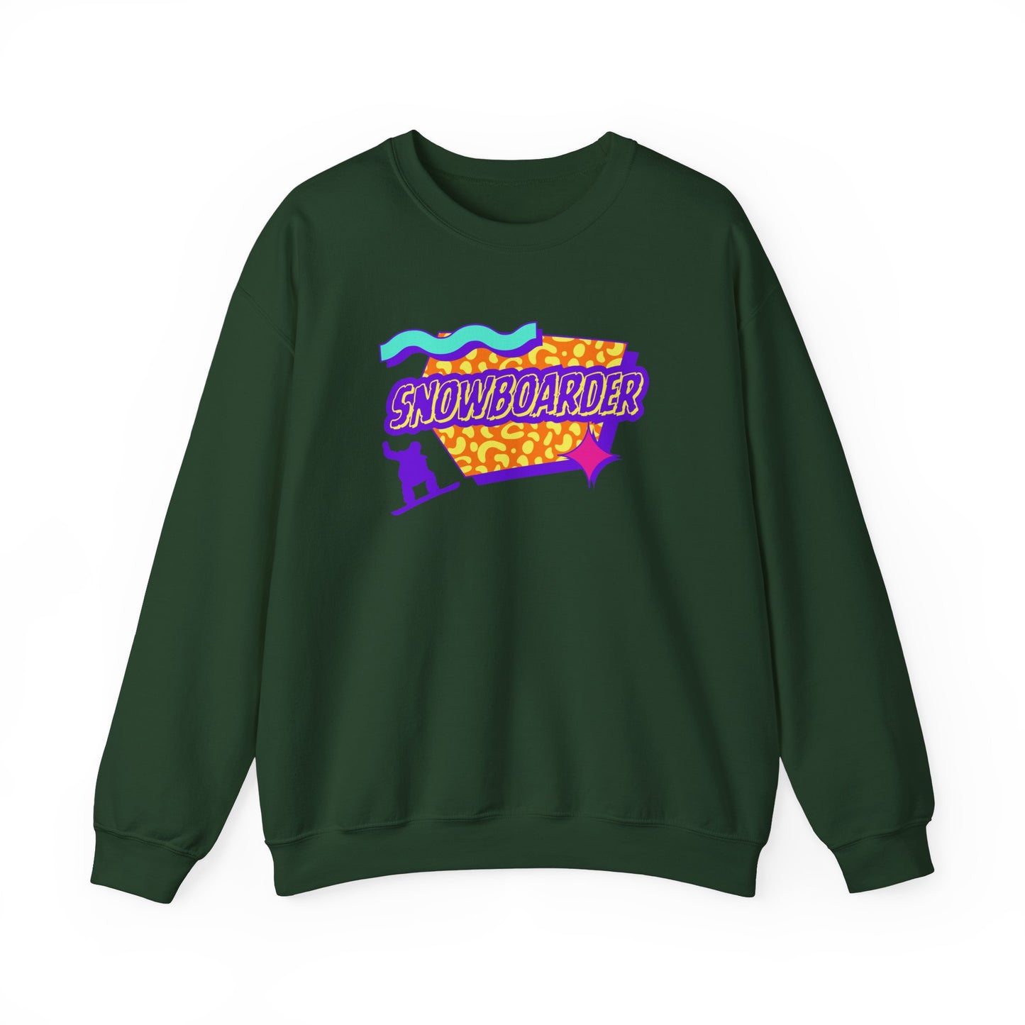 Retro Snowboarder Crewneck Sweatshirt