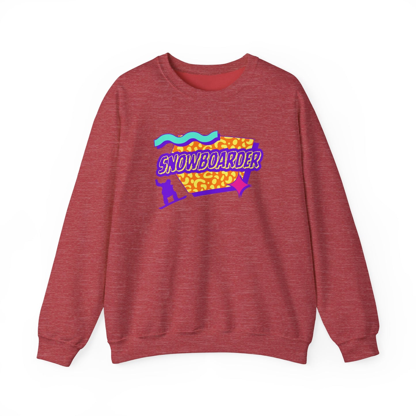 Retro Snowboarder Crewneck Sweatshirt