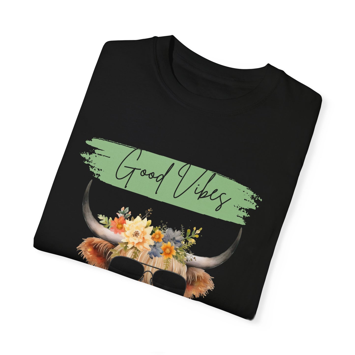 Good Vibes Highland Cow T-Shirt