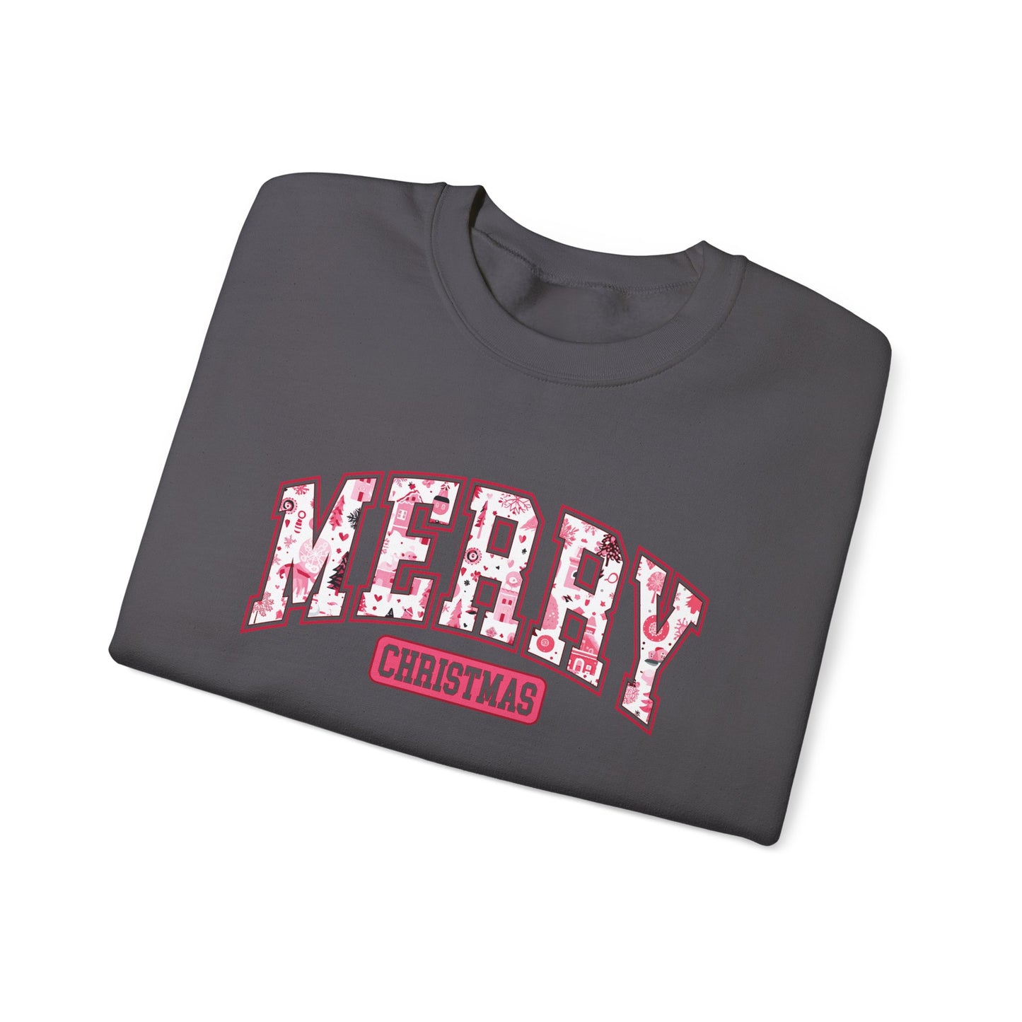 Merry Christmas Varsity Letters Crewneck Sweatshirt