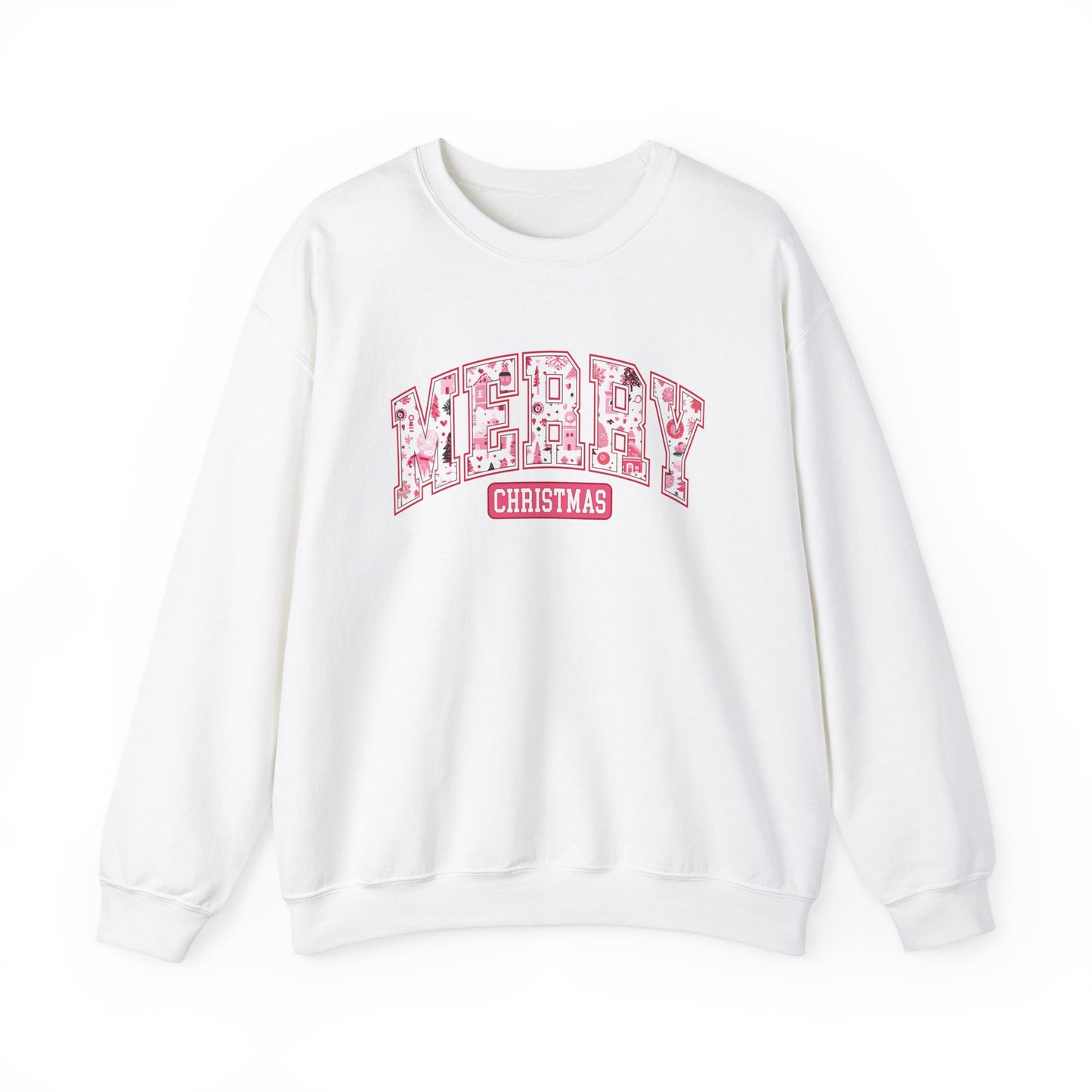 Merry Christmas Varsity Letters Crewneck Sweatshirt