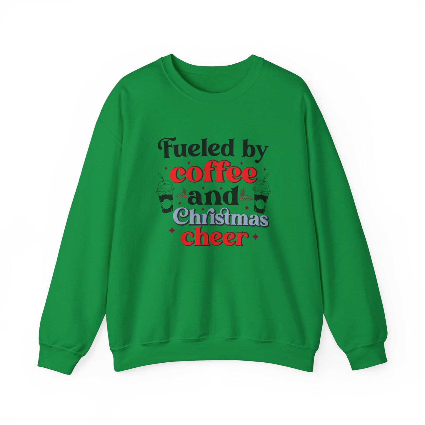 Fueled by Coffee and Christmas Cheer Crewneck Sweatshirt