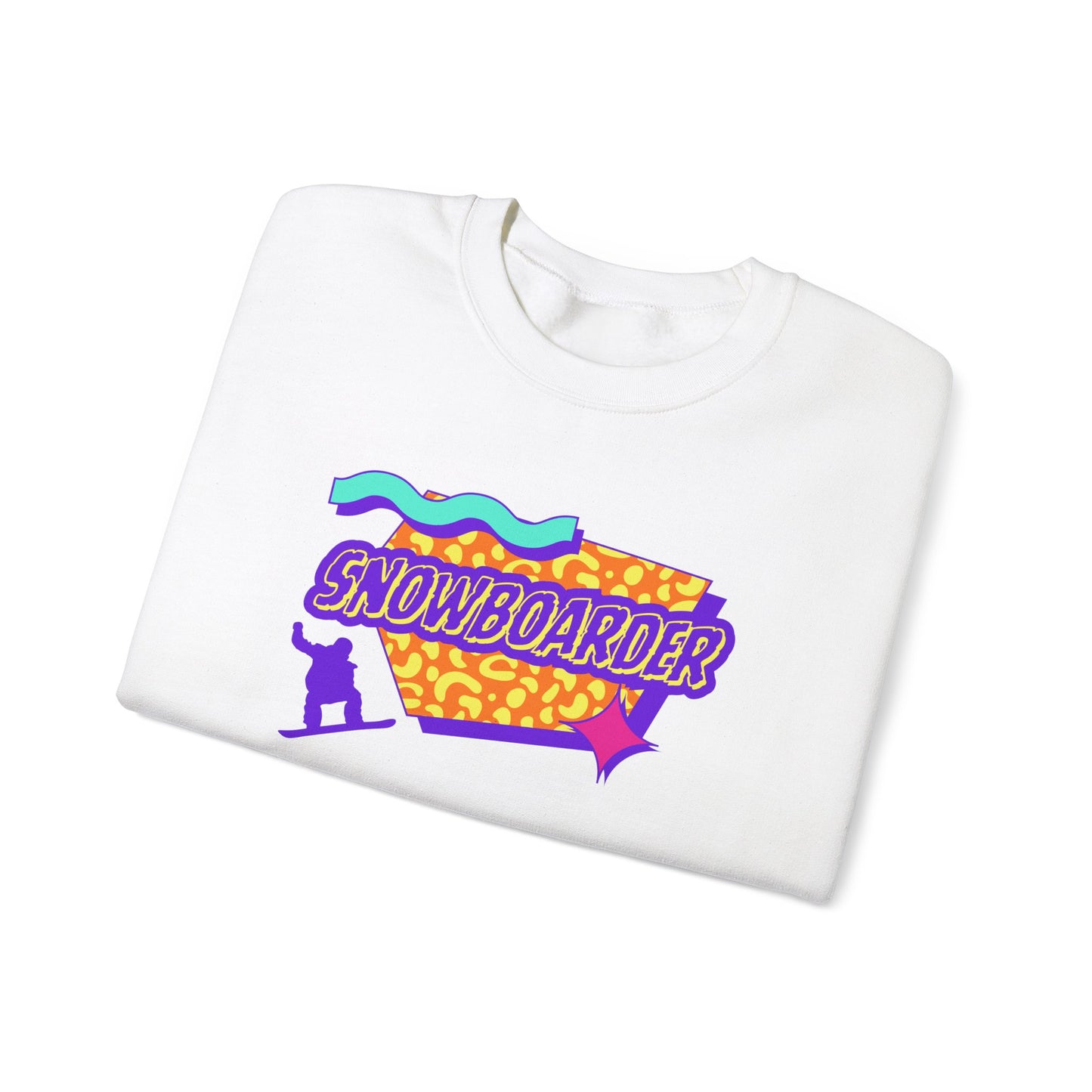 Retro Snowboarder Crewneck Sweatshirt