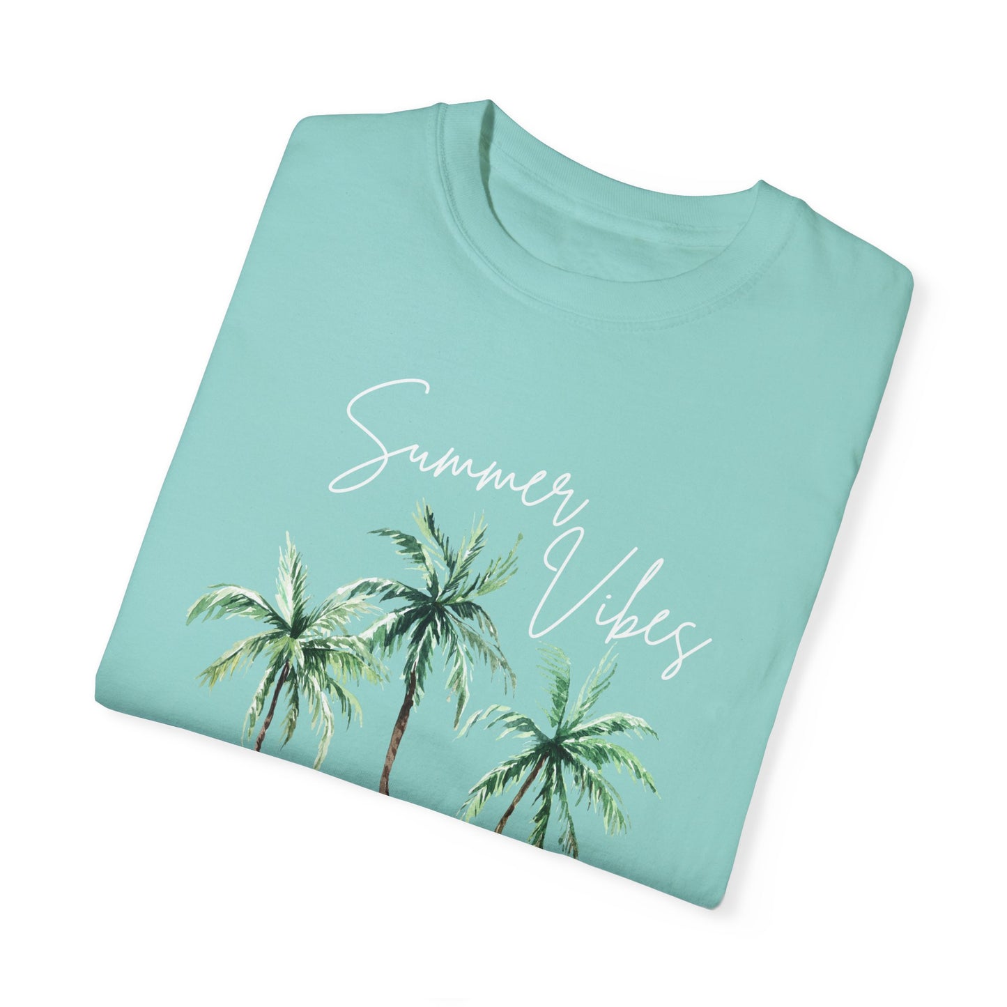 Summer Vibes Palms and Flamingos T-Shirt