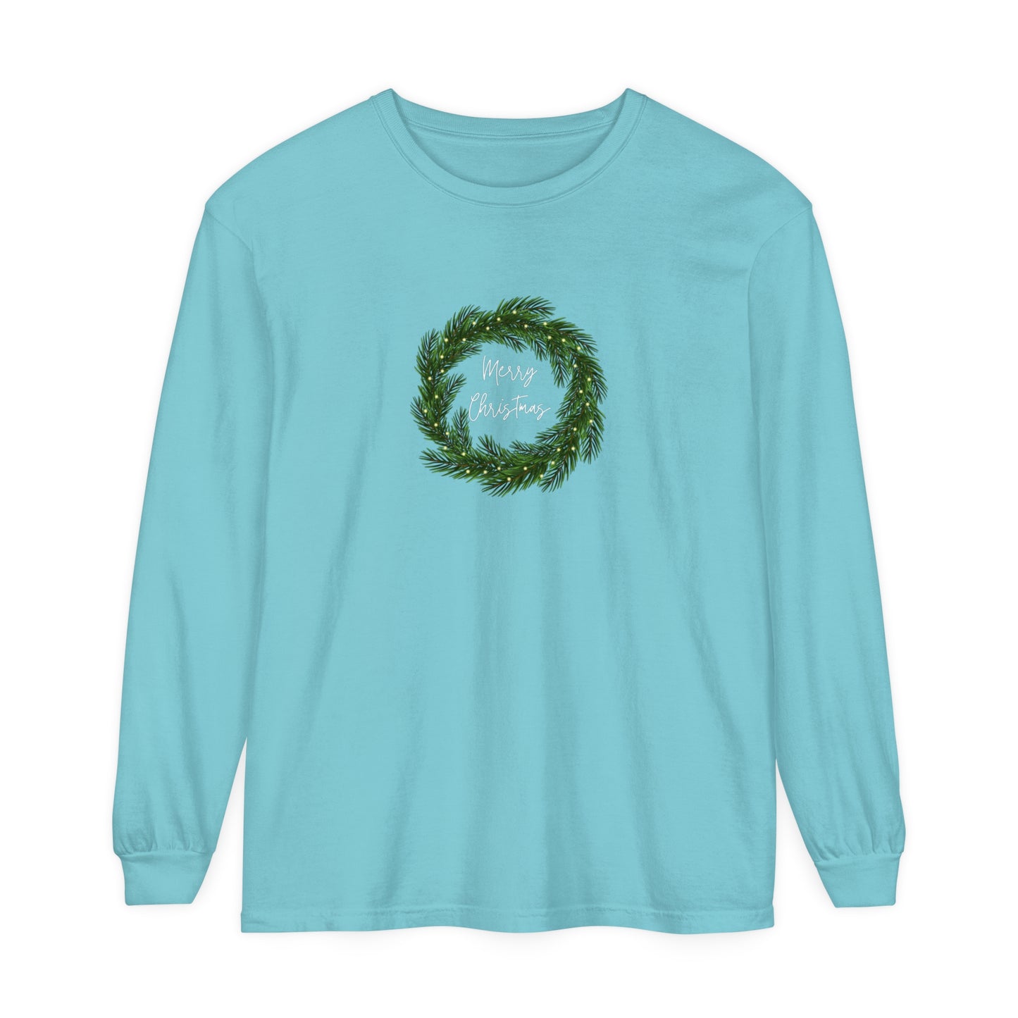 Merry Christmas Wreath Long Sleeve T-Shirt