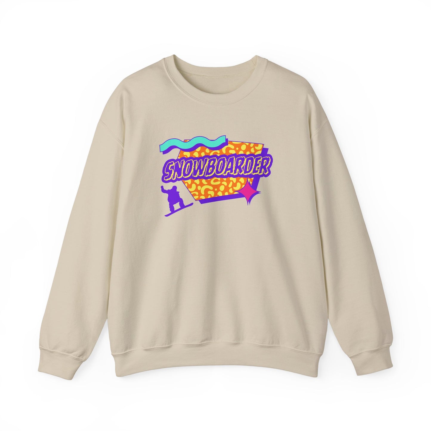 Retro Snowboarder Crewneck Sweatshirt