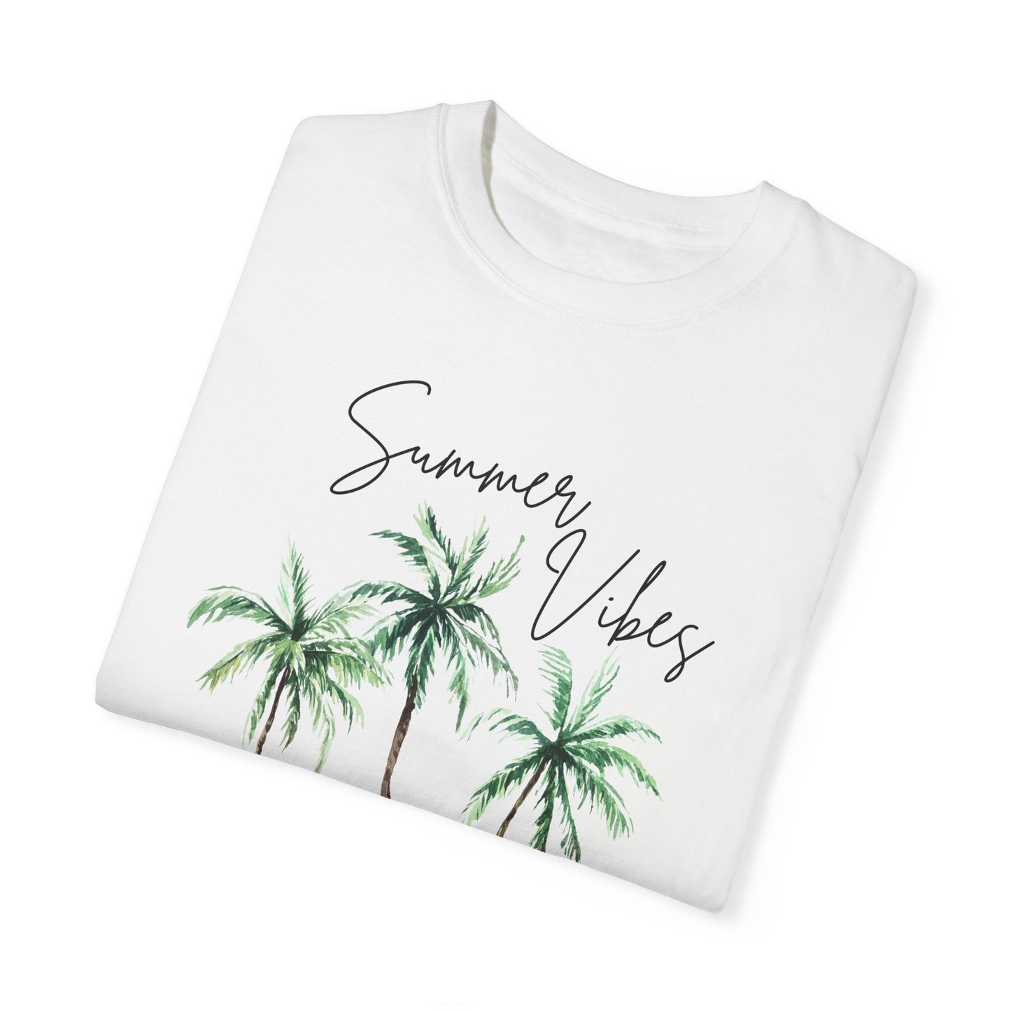 Summer Vibes Palms and Flamingos T-Shirt