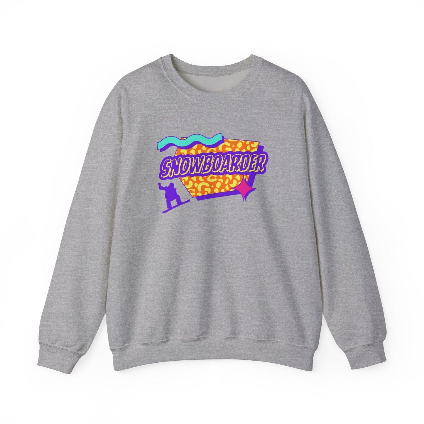 Retro Snowboarder Crewneck Sweatshirt