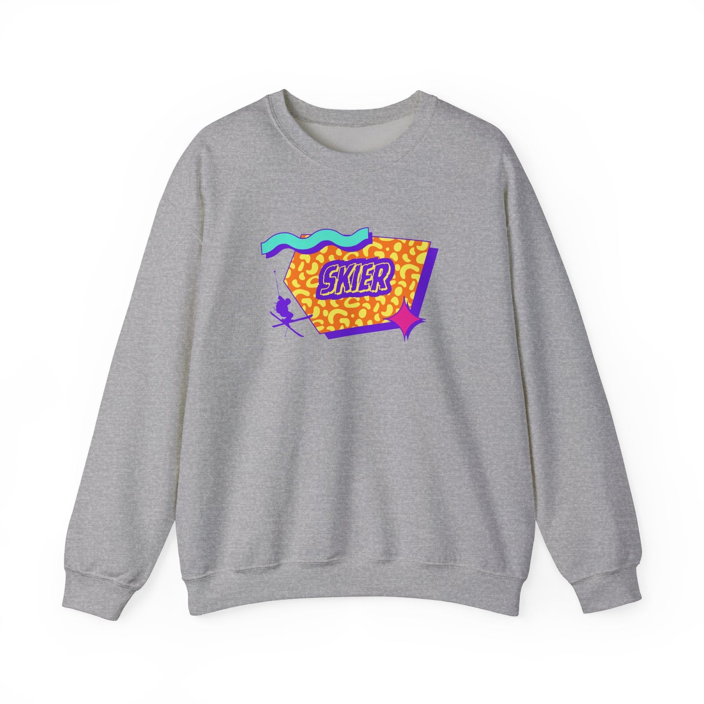 Retro Skier Crewneck Sweatshirt