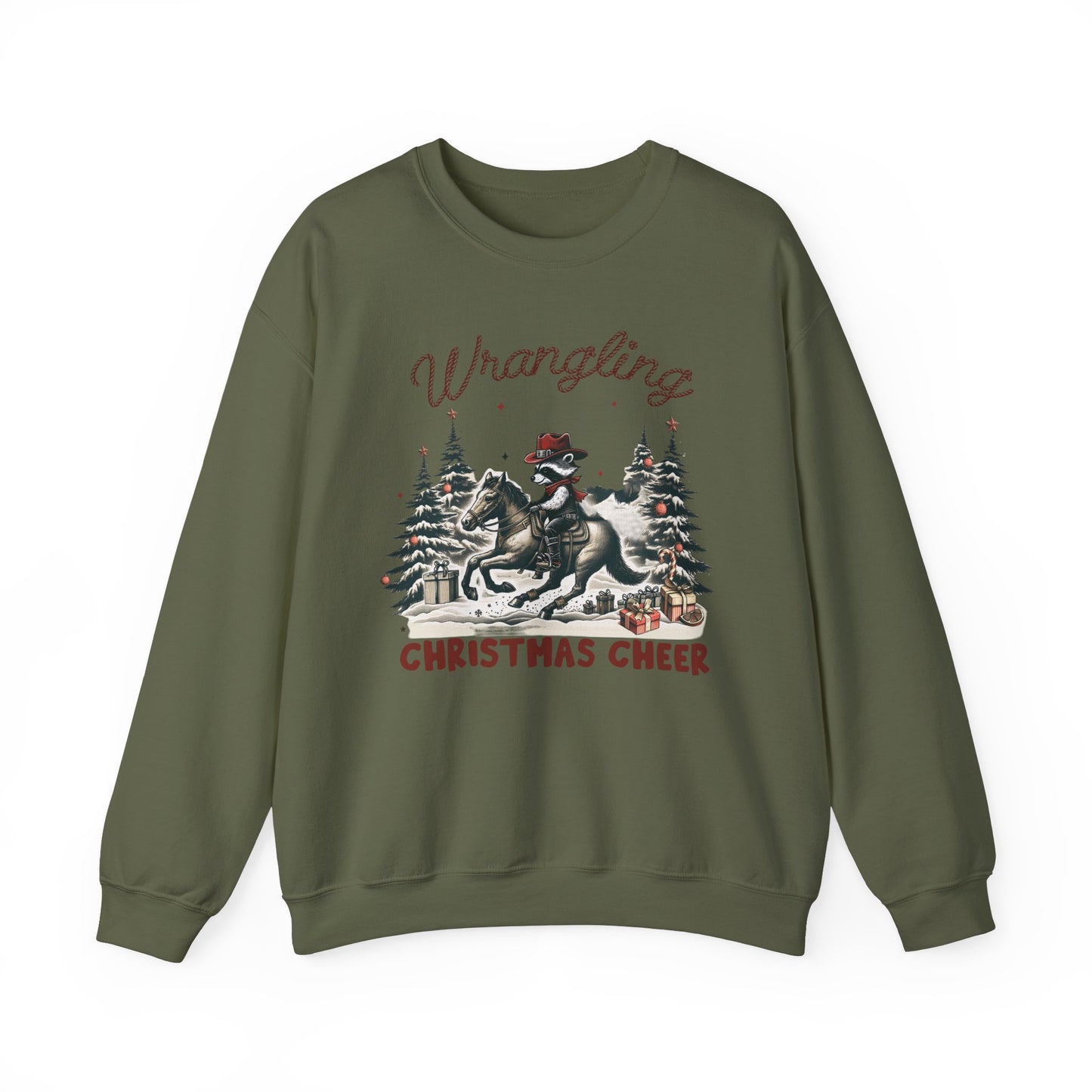 Wrangling Christmas Cheer Crewneck Sweatshirt