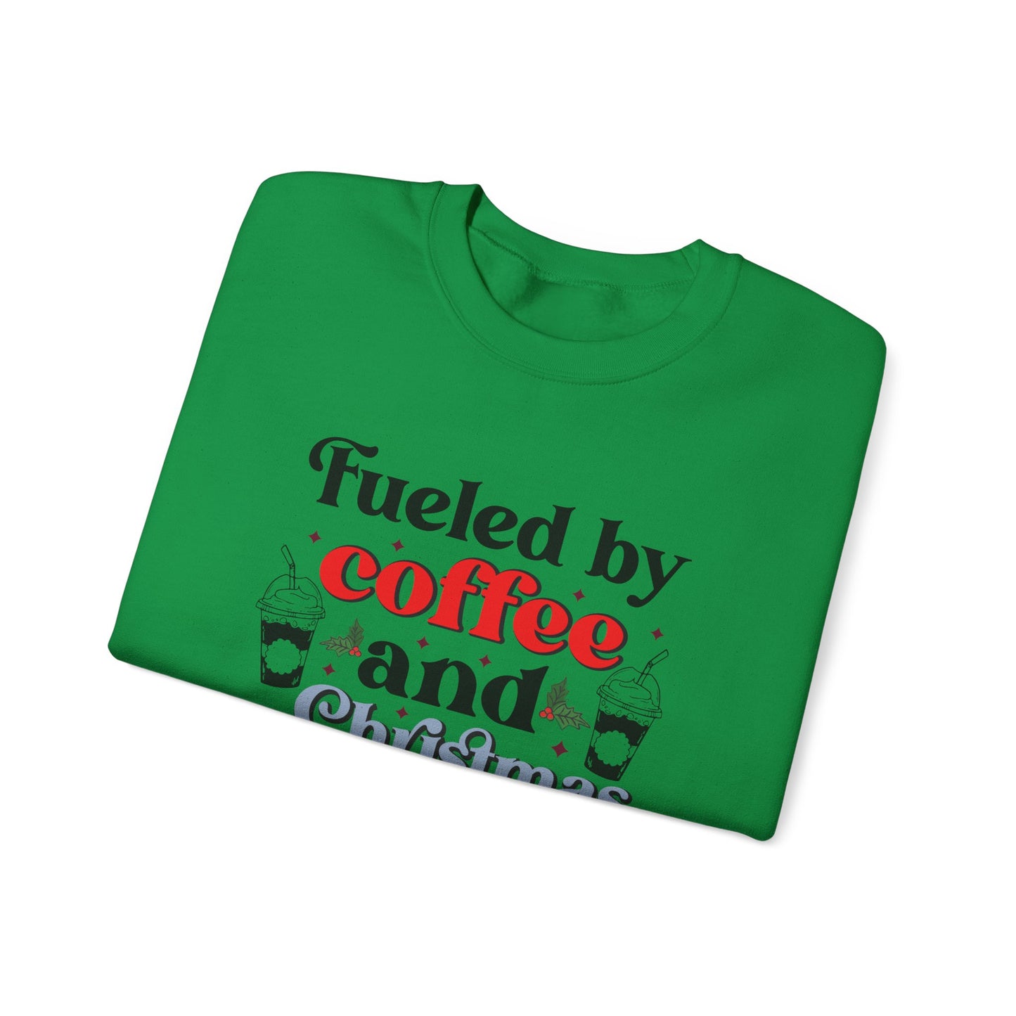 Fueled by Coffee and Christmas Cheer Crewneck Sweatshirt