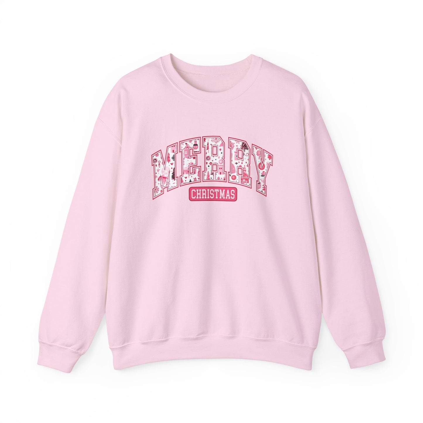 Merry Christmas Varsity Letters Crewneck Sweatshirt