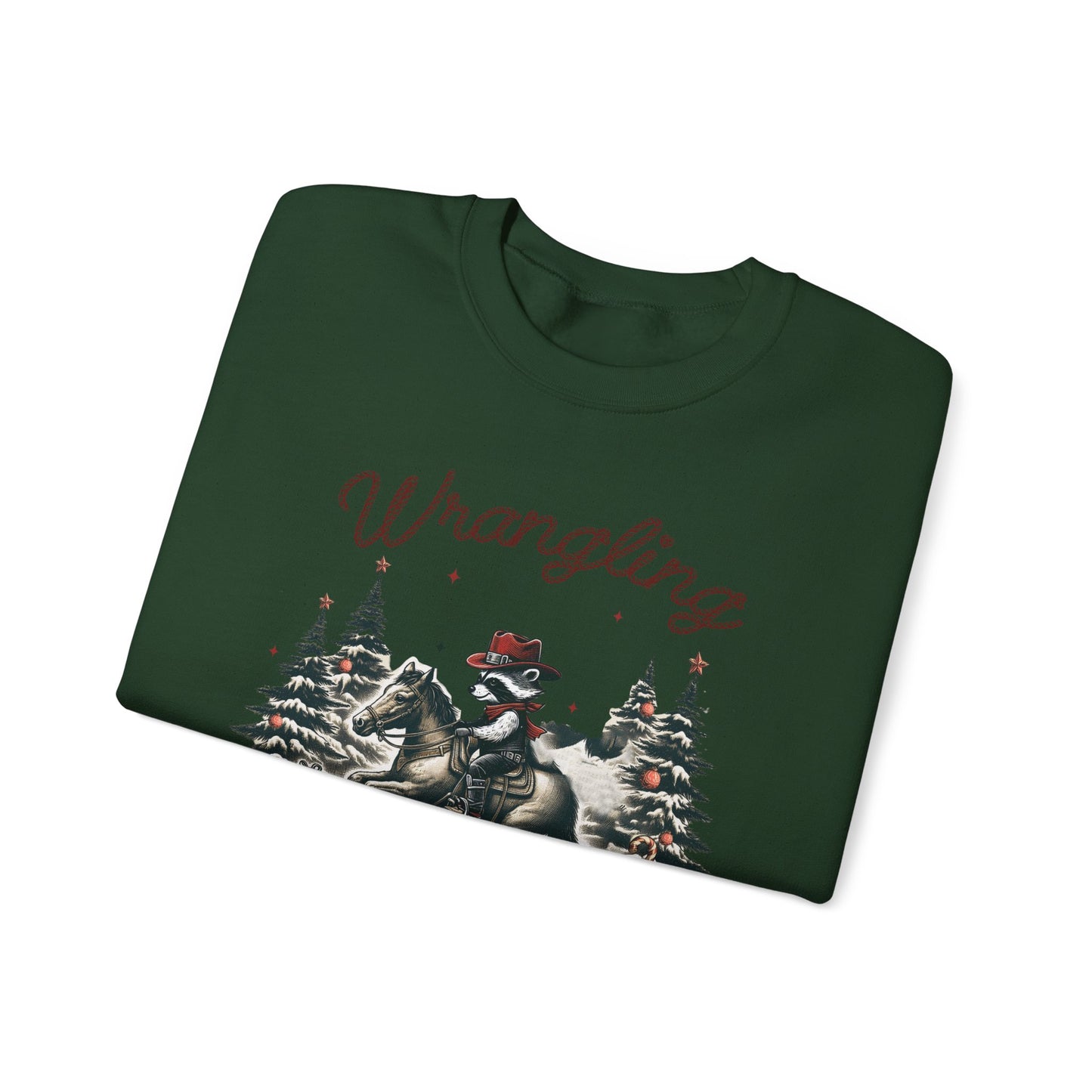 Wrangling Christmas Cheer Crewneck Sweatshirt