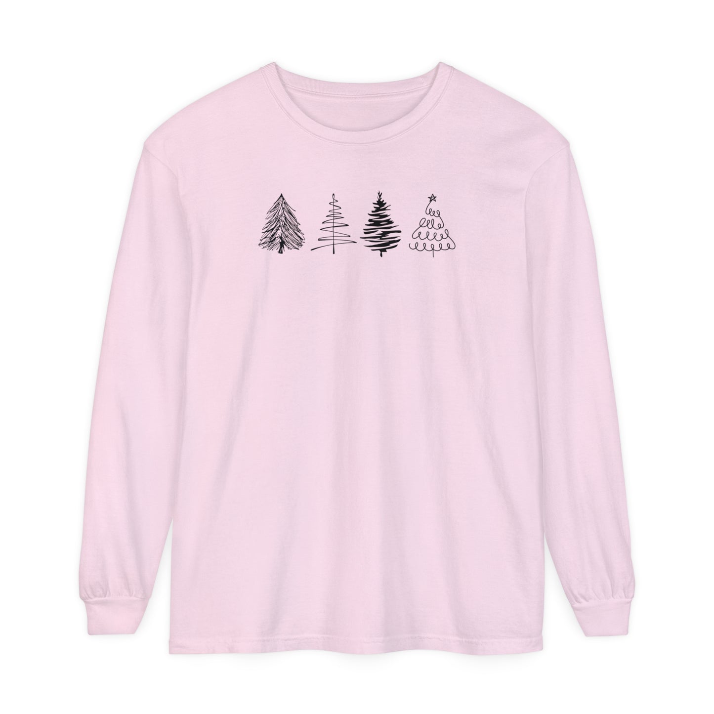 Scribble Christmas Tree Long Sleeve T-Shirt