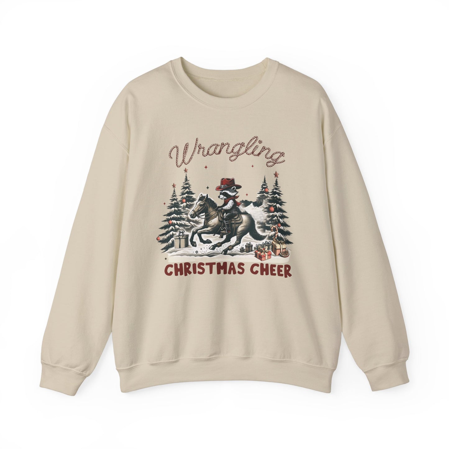 Wrangling Christmas Cheer Crewneck Sweatshirt