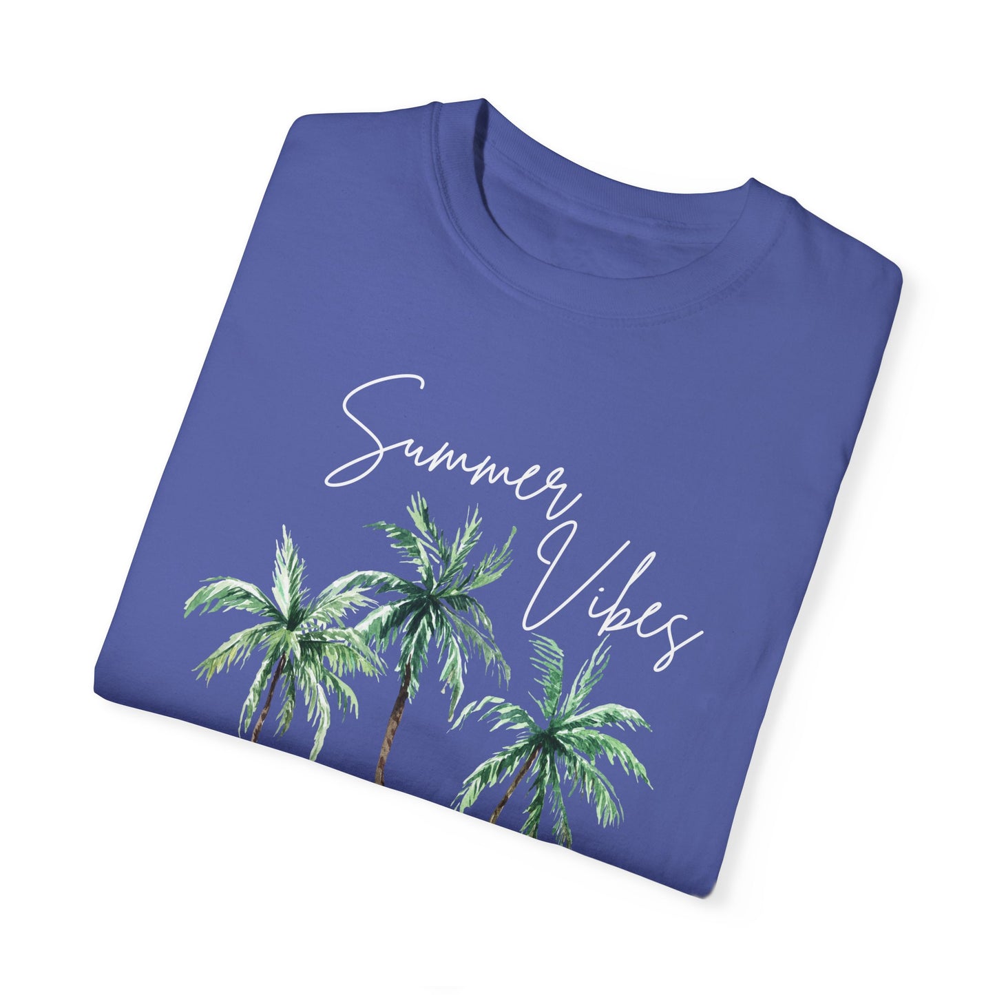 Summer Vibes Palms and Flamingos T-Shirt