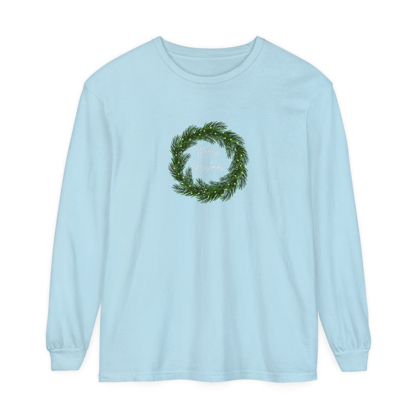 Merry Christmas Wreath Long Sleeve T-Shirt