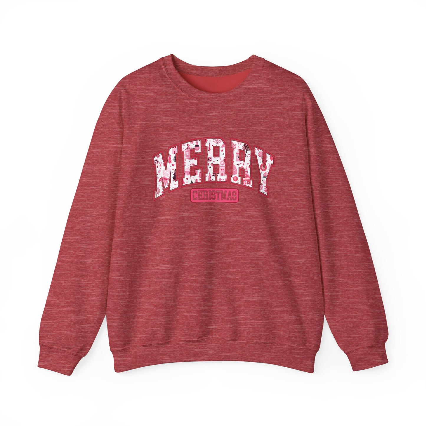 Merry Christmas Varsity Letters Crewneck Sweatshirt