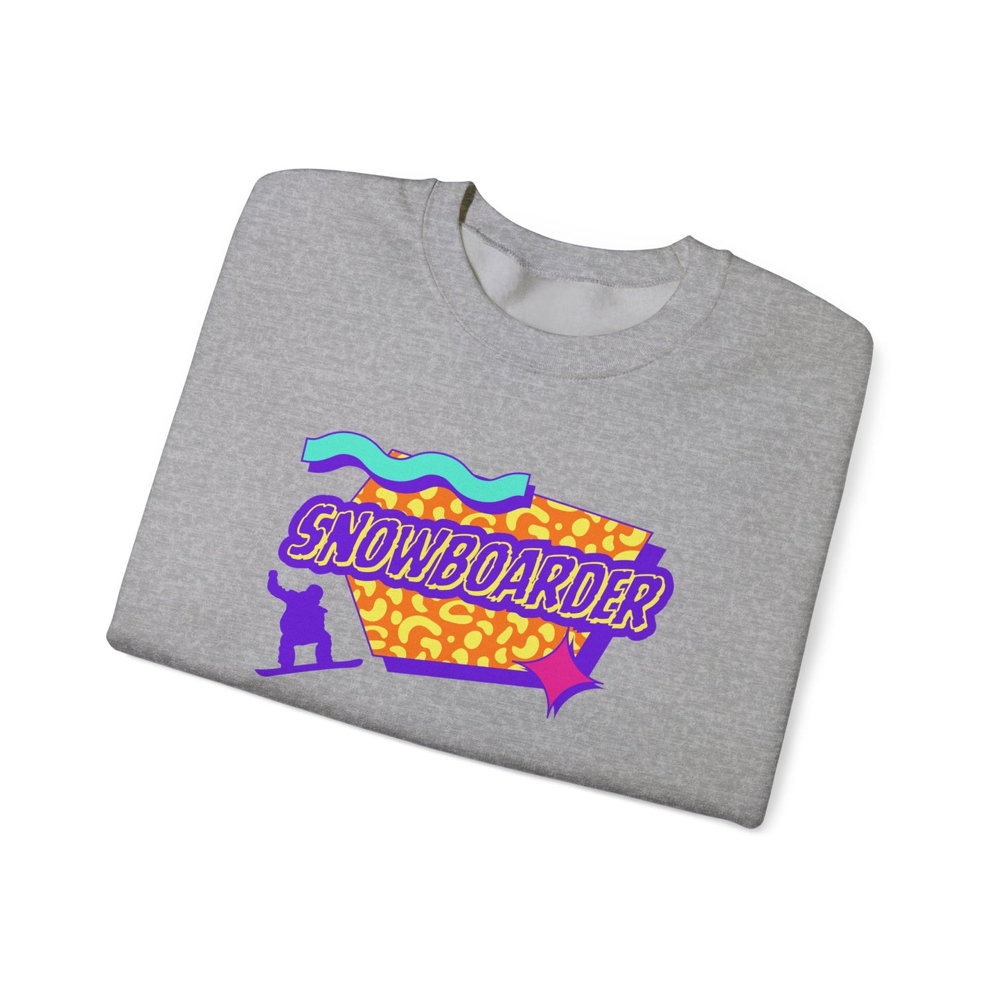 Retro Snowboarder Crewneck Sweatshirt