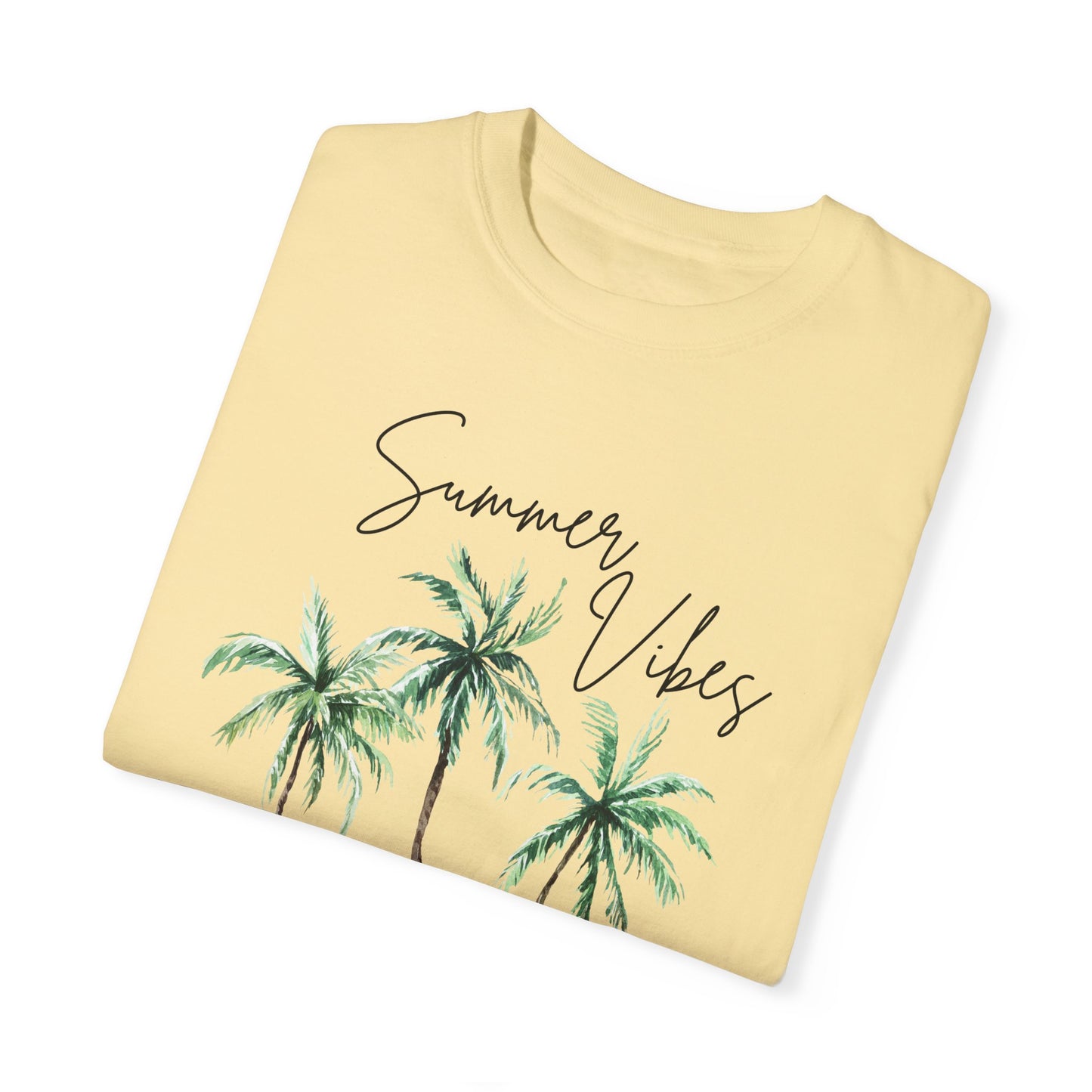 Summer Vibes Palms and Flamingos T-Shirt