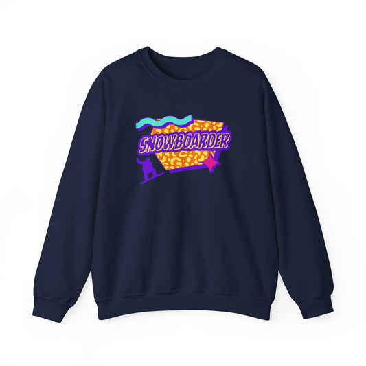 Retro Snowboarder Crewneck Sweatshirt